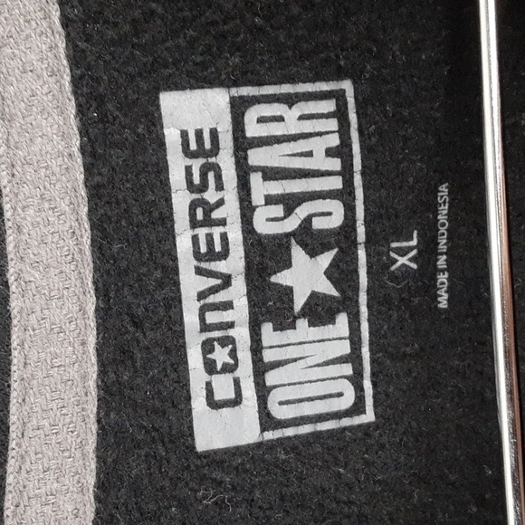 Converse Black Gray Black Colorblock Crewneck Sweater - Picture 3 of 8